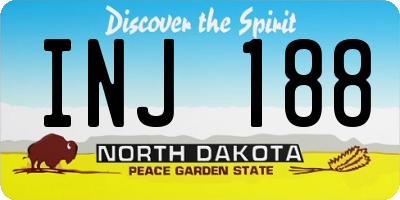 ND license plate INJ188