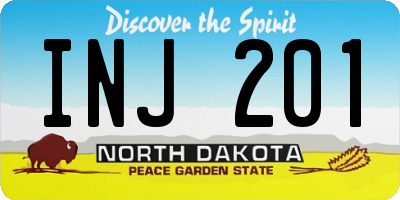 ND license plate INJ201