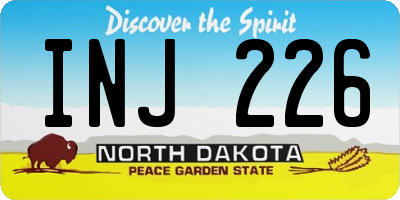 ND license plate INJ226