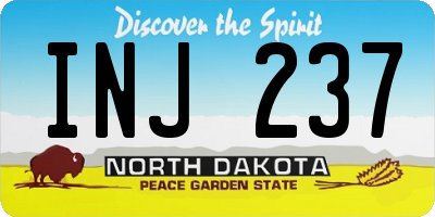ND license plate INJ237