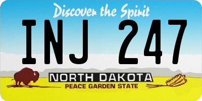 ND license plate INJ247