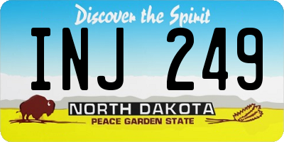 ND license plate INJ249