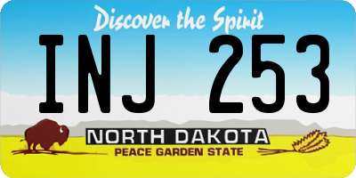 ND license plate INJ253
