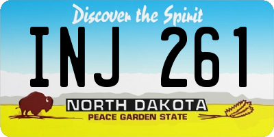 ND license plate INJ261