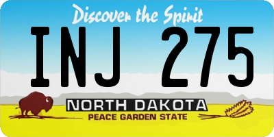 ND license plate INJ275
