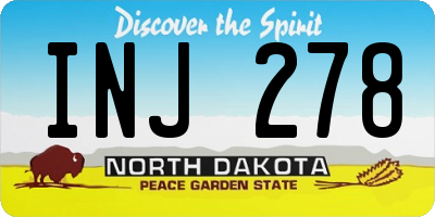 ND license plate INJ278