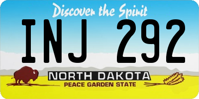 ND license plate INJ292