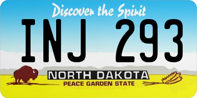 ND license plate INJ293