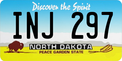 ND license plate INJ297