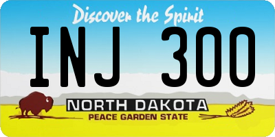 ND license plate INJ300