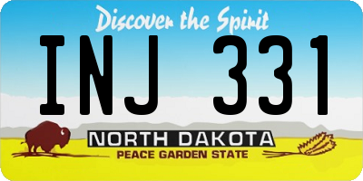 ND license plate INJ331
