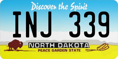 ND license plate INJ339