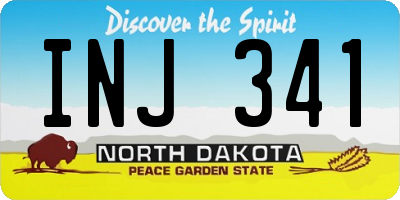 ND license plate INJ341