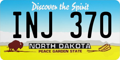 ND license plate INJ370