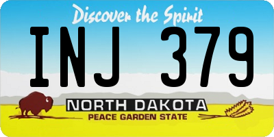 ND license plate INJ379