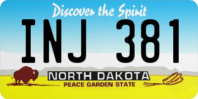 ND license plate INJ381