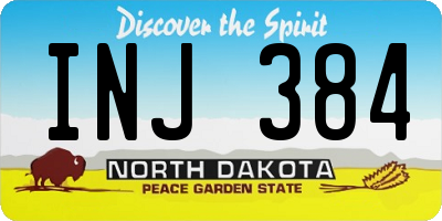 ND license plate INJ384