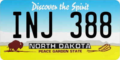 ND license plate INJ388