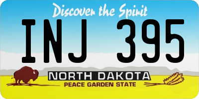 ND license plate INJ395