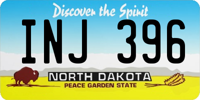 ND license plate INJ396