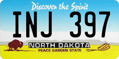 ND license plate INJ397
