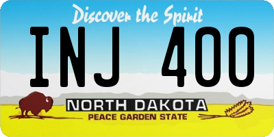 ND license plate INJ400