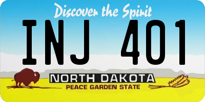 ND license plate INJ401