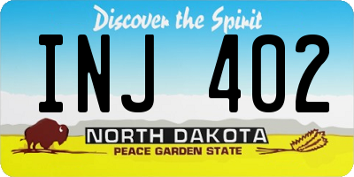 ND license plate INJ402