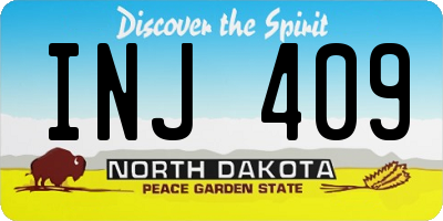 ND license plate INJ409