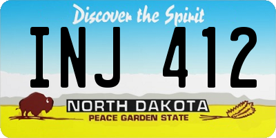 ND license plate INJ412