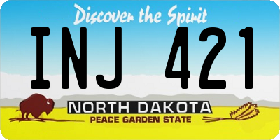 ND license plate INJ421
