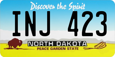 ND license plate INJ423