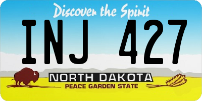 ND license plate INJ427