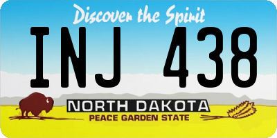 ND license plate INJ438