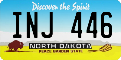 ND license plate INJ446