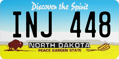 ND license plate INJ448