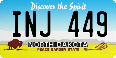 ND license plate INJ449