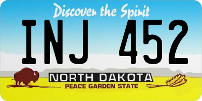 ND license plate INJ452