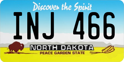 ND license plate INJ466