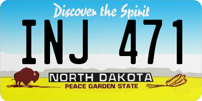 ND license plate INJ471