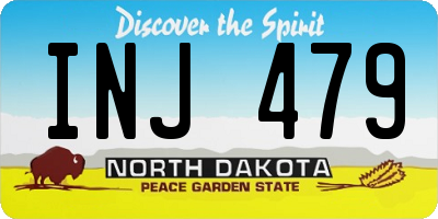 ND license plate INJ479