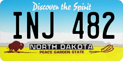 ND license plate INJ482