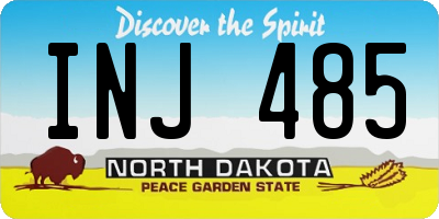 ND license plate INJ485