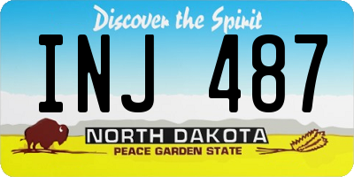 ND license plate INJ487