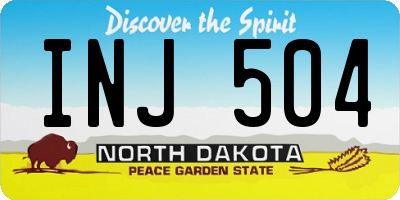 ND license plate INJ504
