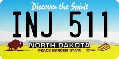 ND license plate INJ511