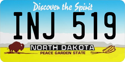 ND license plate INJ519