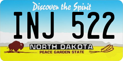 ND license plate INJ522