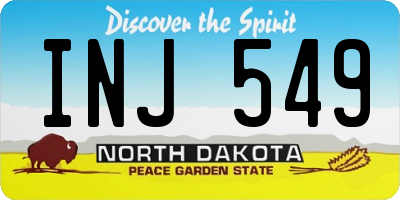 ND license plate INJ549
