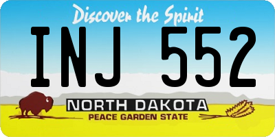 ND license plate INJ552